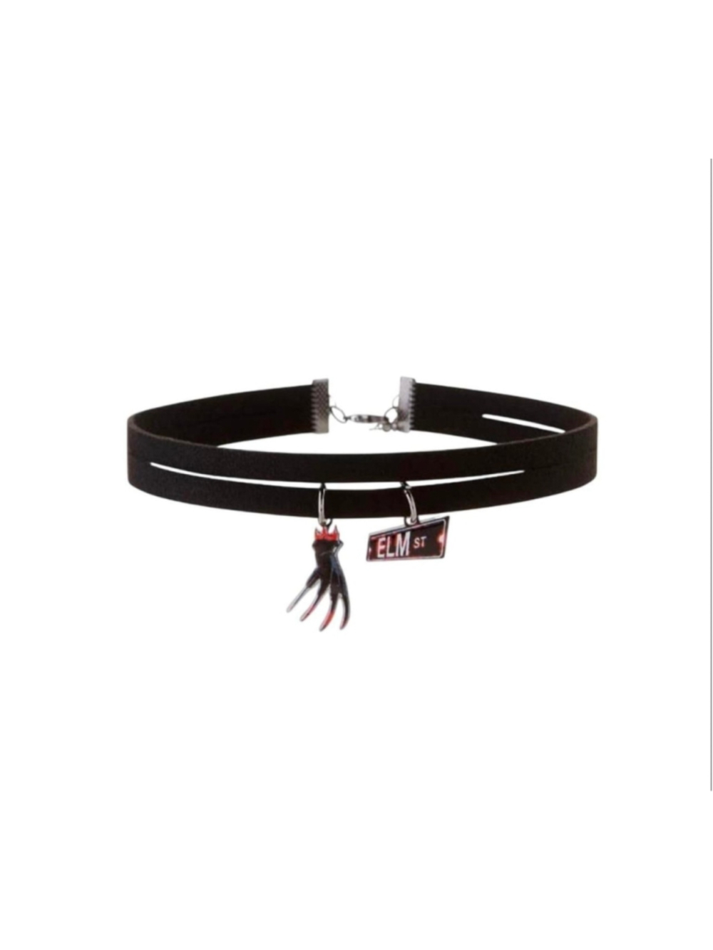 Nightmare on Elm Street Freddy Krueger Choker Necklace Elm St Glove Charms NIP